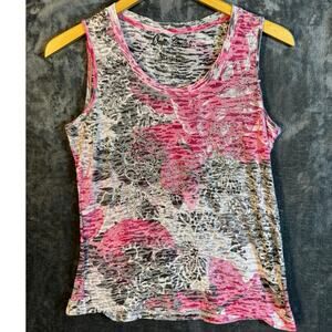 Y2K Onque Casuals Rhinestones & Roses Grunge Women’s Tank Top Size Medium